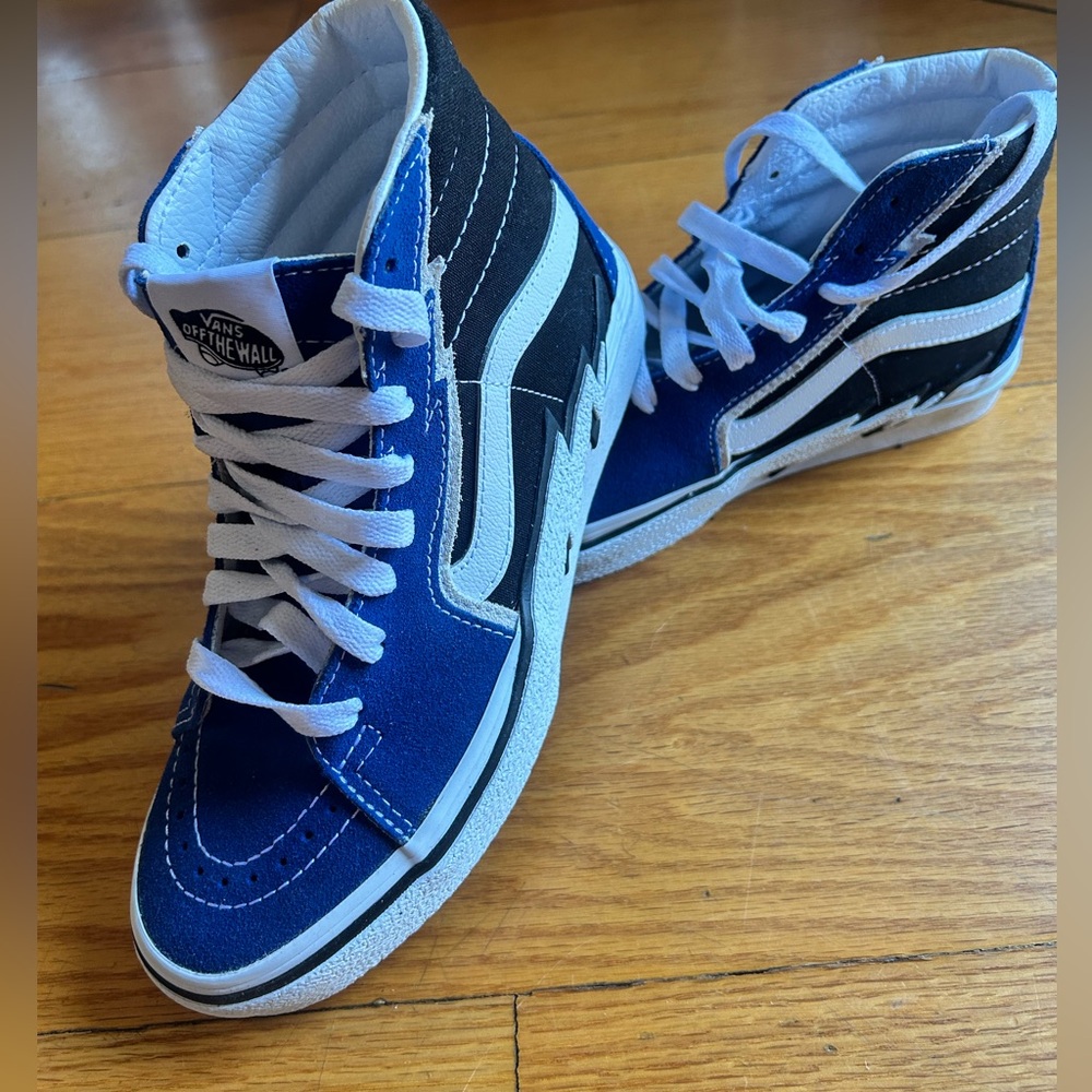 Vans Blue and Black High-Top Sneakers Size 4 721454
